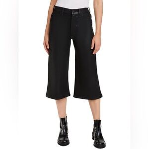 🥶24 HOUR SALE♥️NWT 7 For All Mankind Black Alexa Stretch Coated Culottes Size 31